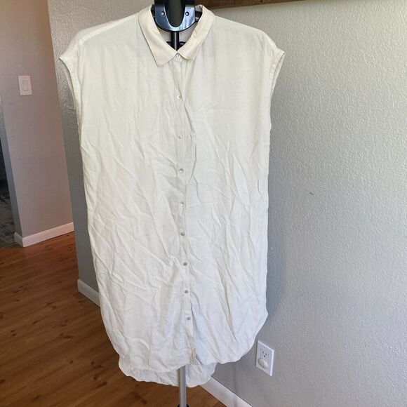 Eileen Fisher Tunic Hi-Lo Dress Flowy Minimalist Lagenlook Breezy Flowing Size M - Picture 1 of 6